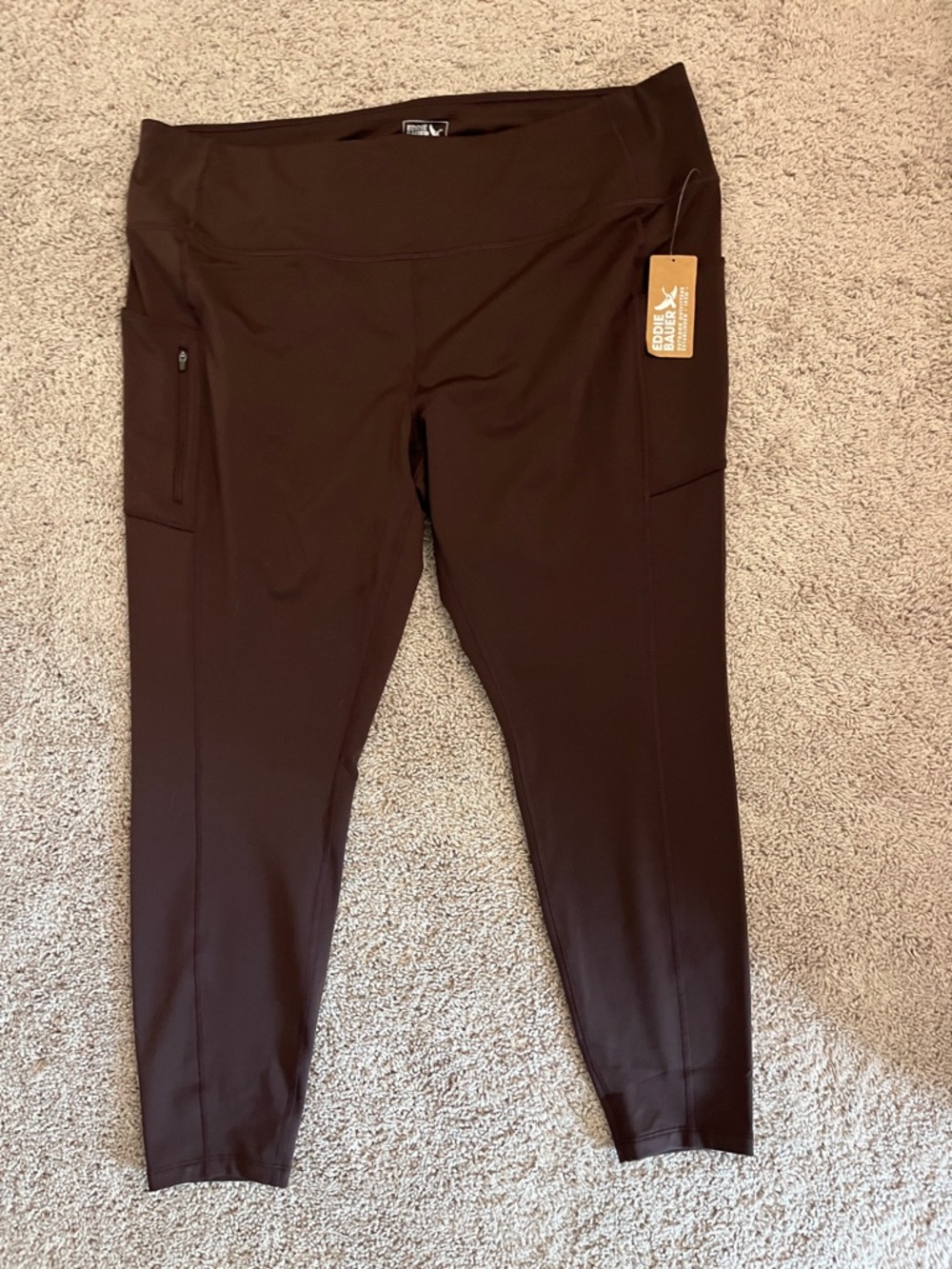 Eddie Bauer crossover Trail adventure brown leggings NEW NWT size XXXL